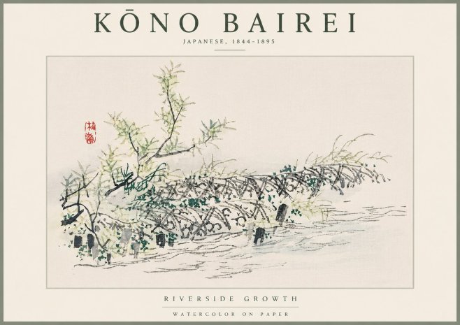 Kōno Bairei Riverside Growth No6 - Affiche