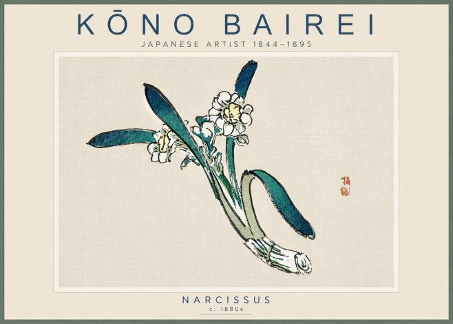 Kōno Bairei Narcissus No3 - Affiche