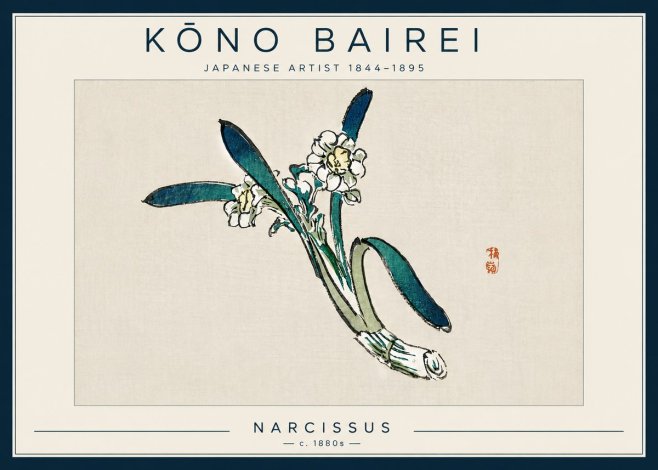 Kōno Bairei Narcissus No5 - Affiche