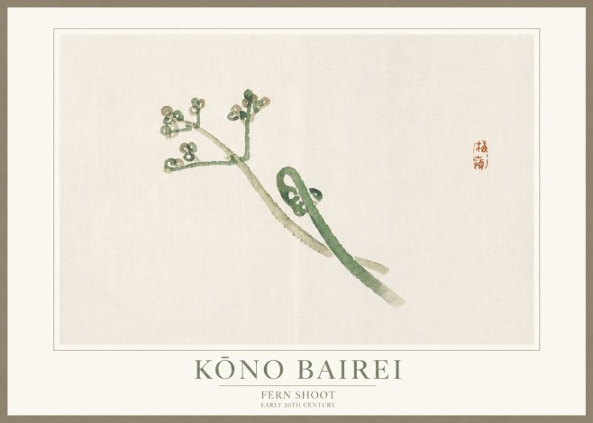 Kōno Bairei Fern Shoot No3 - Affiche