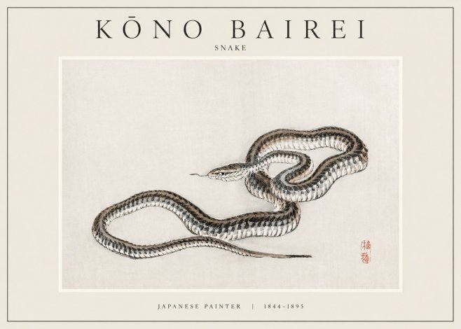 Kōno Bairei Snake No1 - Affiche