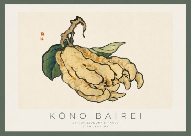 Kōno Bairei Citron (Buddha's Hand) No2 - Affiche