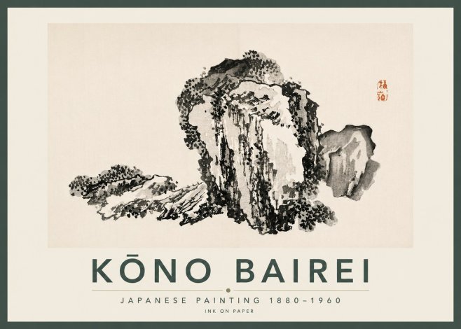 Kōno Bairei Rock Formation No5 - Affiche