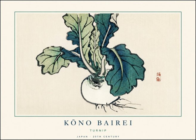 Kōno Bairei Turnip No1 - Affiche