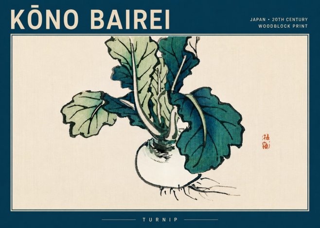 Kōno Bairei Turnip No5 - Affiche