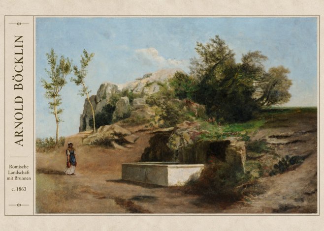 Arnold Böcklin Römische Landschaft Mit Brunnen No3 - Affiche