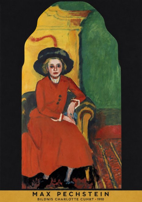 Max Pechstein Bildnis Charlotte Cuhrt No5 - Affiche