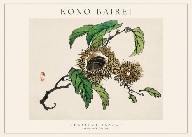 Kōno Bairei Chestnut Branch No1 - Affiche