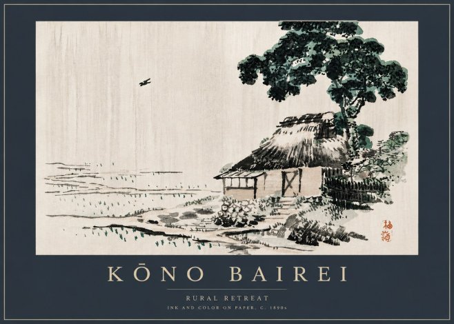 Kōno Bairei Rural Retreat No5 - Affiche