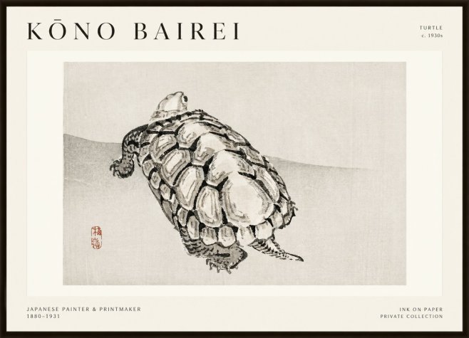 Kōno Bairei Turtle No1 - Affiche