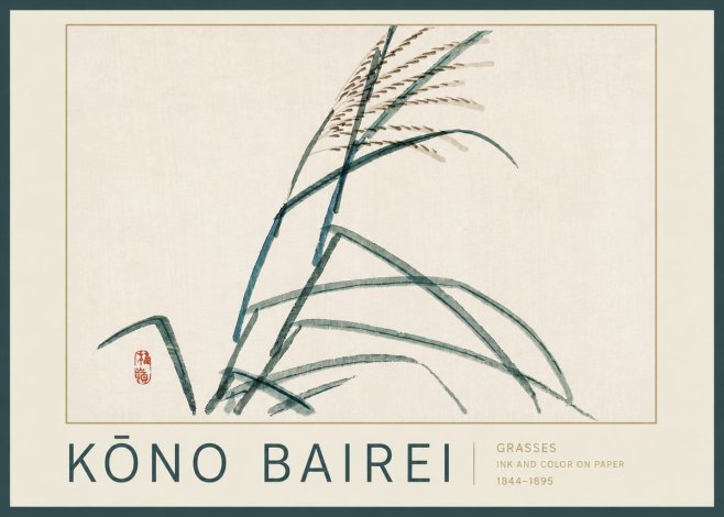 Kōno Bairei Grasses No2 - Affiche