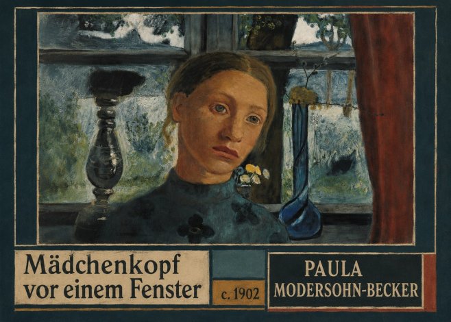 Paula Modersohn-Becker Mädchenkopf Vor Einem Fenster No3 - Affiche