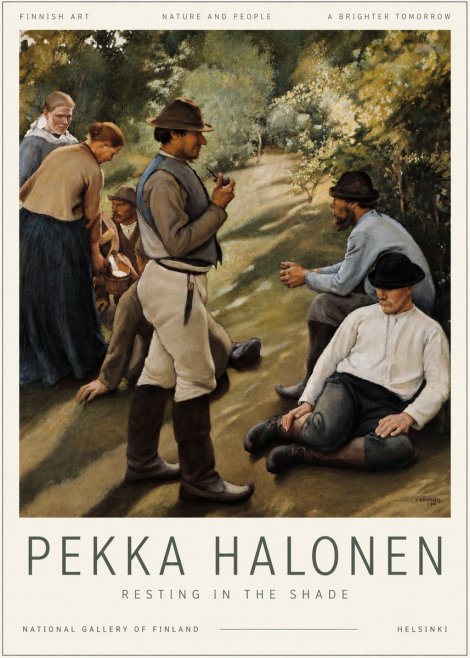Pekka Halonen Resting in the Shade No6 - Affiche