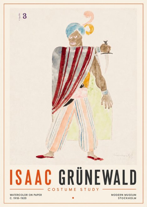 Isaac Grünewald Costume Study III No5 - Affiche