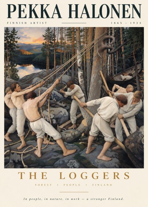 Pekka Halonen The Loggers No5 - Affiche