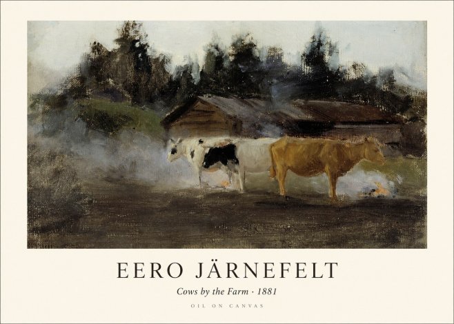Eero Järnefelt Cows by the Farm · 1881 No1 - Affiche