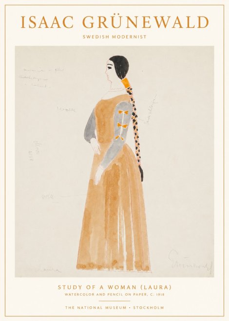 Isaac Grünewald Study of a Woman (Laura) No1 - Affiche