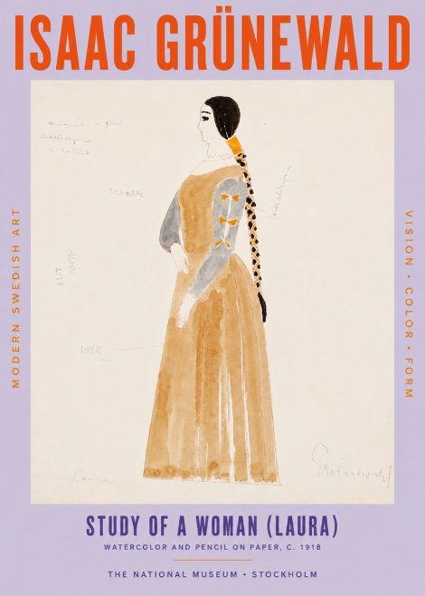 Isaac Grünewald Study of a Woman (Laura) No5 - Affiche