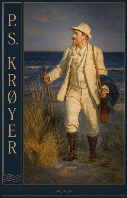 P.S. Krøyer Self-portrait by the Beach No5 - Affiche