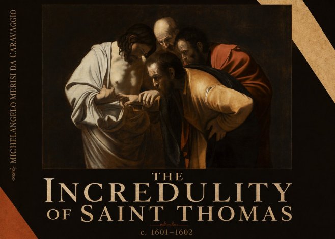 Michelangelo Merisi da Caravaggio The Incredulity of Saint Thomas III No6 - Affiche