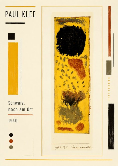 Paul Klee Schwarz, Noch Am Ort No2 - Affiche