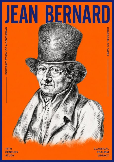Jean Bernard Portrait Study of a Gentleman No2 - Affiche