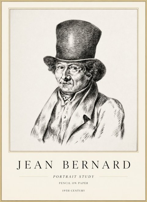 Jean Bernard Portrait Study of a Gentleman No3 - Affiche