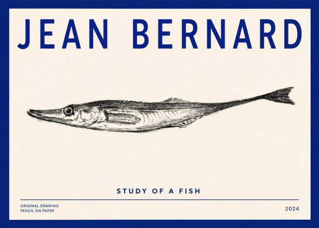Jean Bernard Study of a Fish I No4 - Affiche