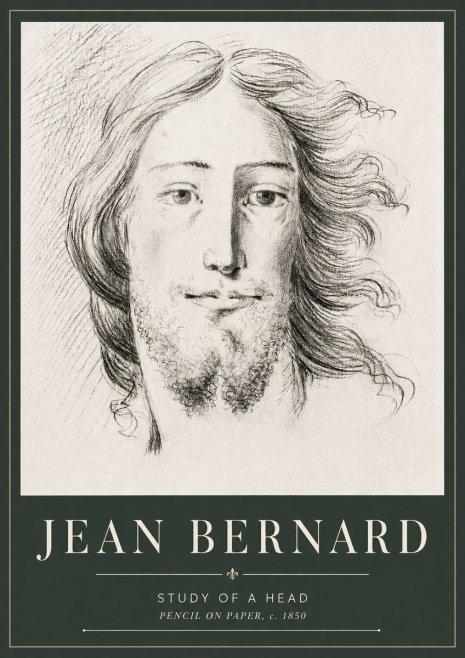 Jean Bernard Study of a Head No6 - Affiche
