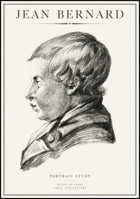 Jean Bernard Portrait Study I No1 - Affiche