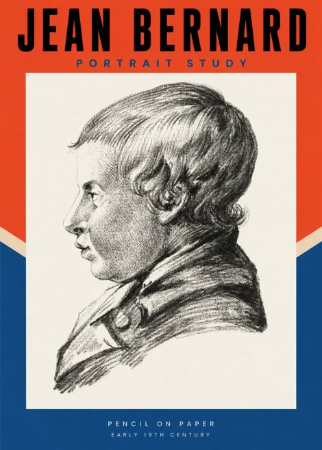 Jean Bernard Portrait Study I No2 - Affiche