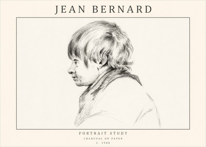Jean Bernard Portrait Study II No1 - Affiche