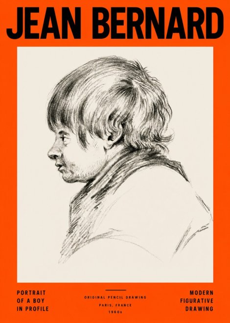 Jean Bernard Portrait Study II No4 - Affiche