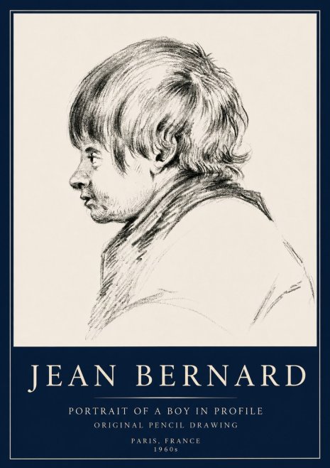 Jean Bernard Portrait Study II No5 - Affiche