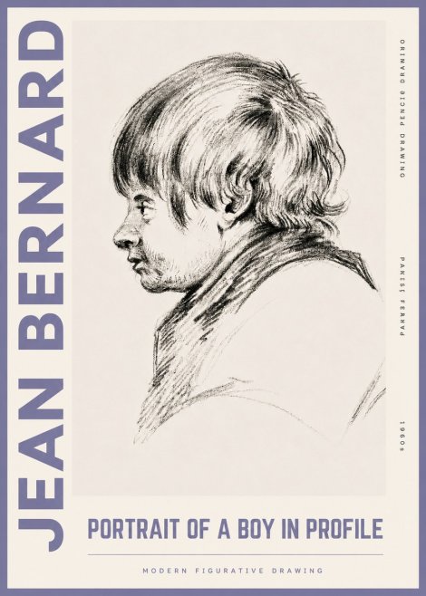 Jean Bernard Portrait Study II No6 - Affiche