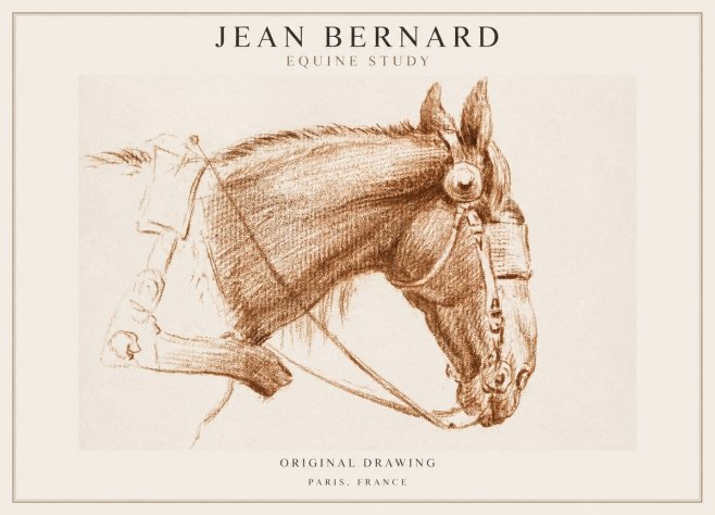 Jean Bernard Equine Study No1 - Affiche