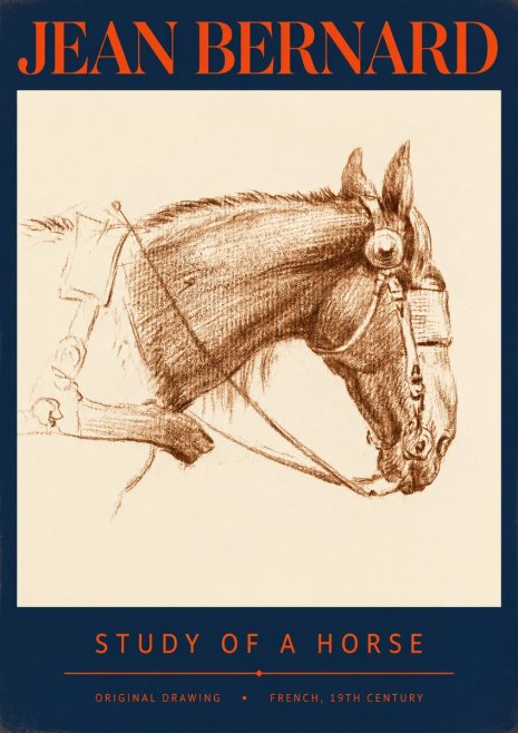 Jean Bernard Equine Study No3 - Affiche