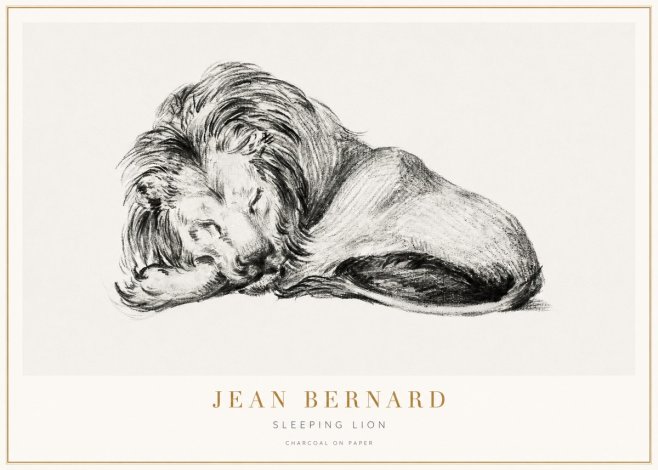 Jean Bernard Sleeping Lion No3 - Affiche