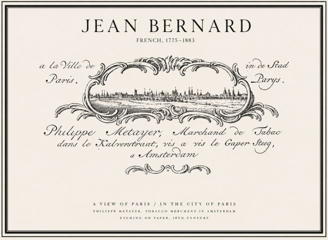 Jean Bernard A View of Paris No1 - Affiche