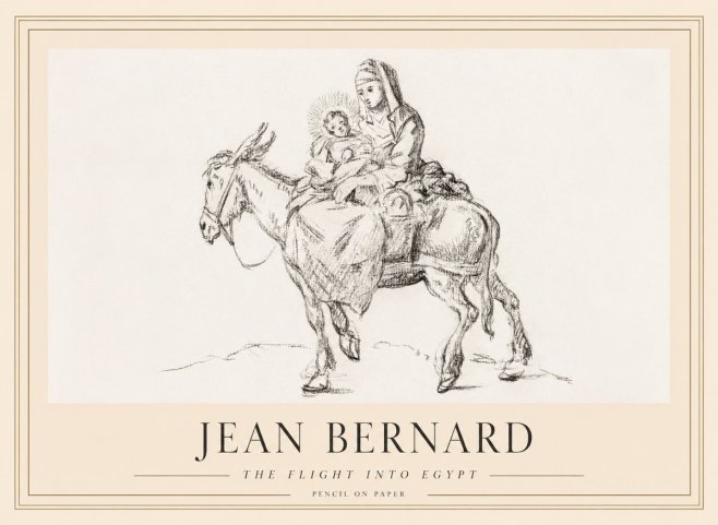 Jean Bernard The Flight into Egypt No5 - Affiche