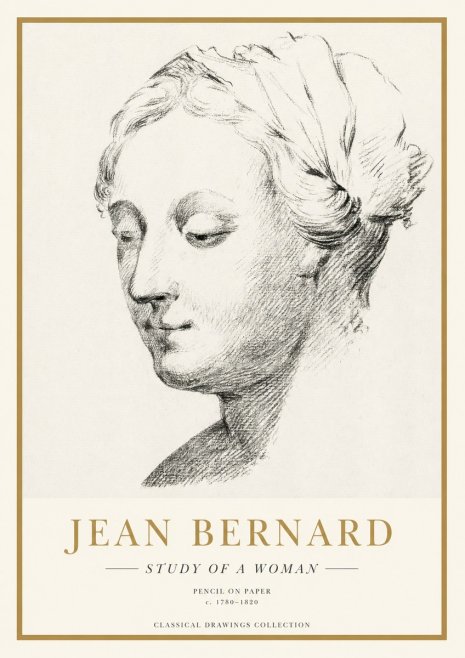 Jean Bernard Study of a Woman No1 - Affiche