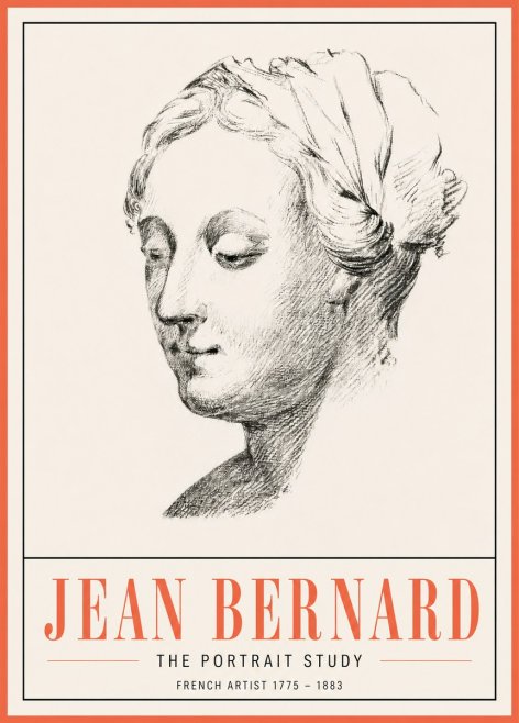 Jean Bernard Study of a Woman No5 - Affiche