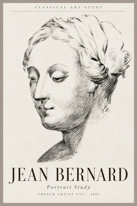 Jean Bernard Study of a Woman No6 - Affiche