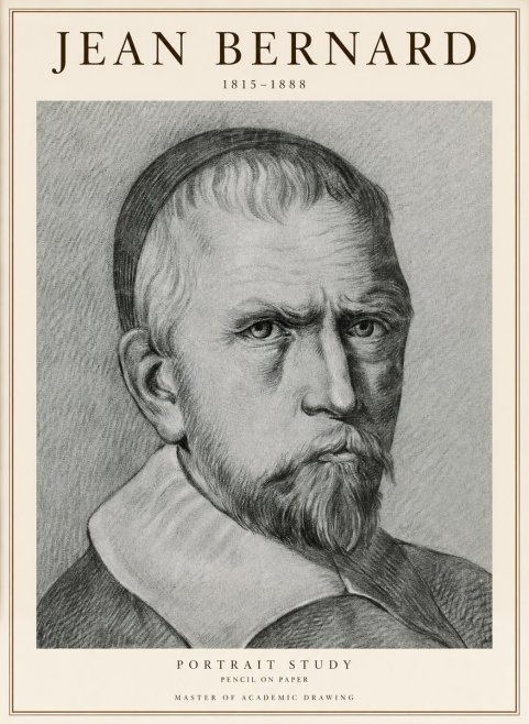 Jean Bernard Portrait Study IV No1 - Affiche