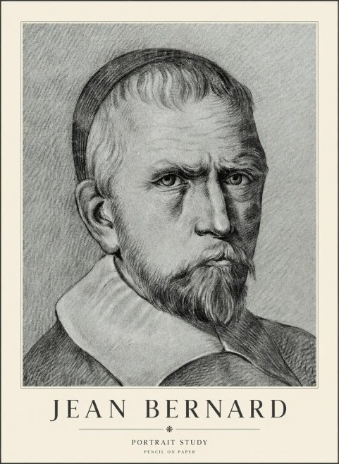 Jean Bernard Portrait Study IV No3 - Affiche
