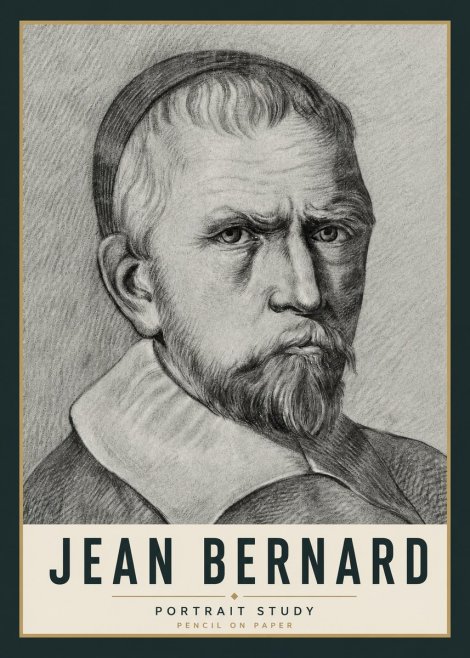 Jean Bernard Portrait Study IV No5 - Affiche