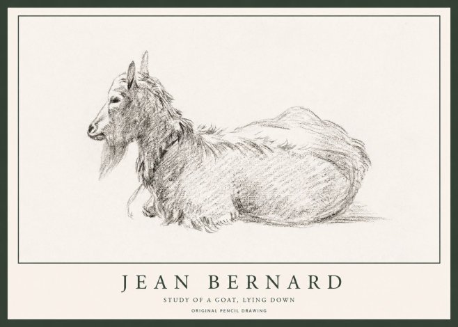 Jean Bernard Study of a Goat I No6 - Affiche