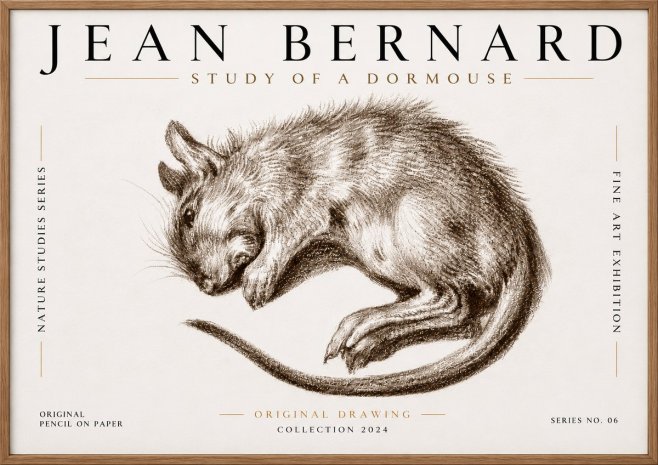 Jean Bernard Study of a Dormouse No6 - Affiche