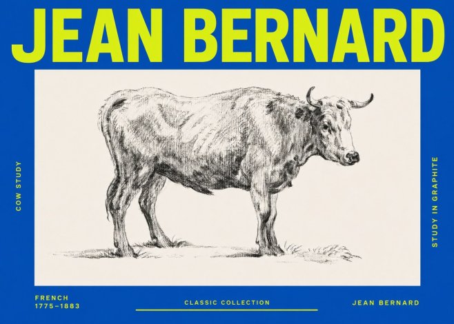 Jean Bernard Cow Study No3 - Affiche