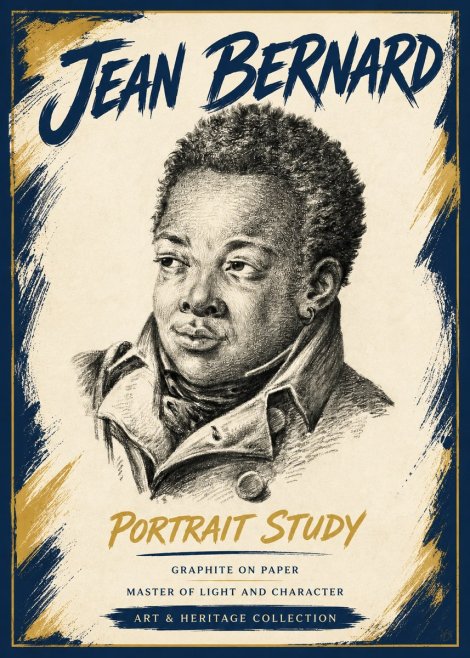 Jean Bernard Portrait Study V No5 - Affiche